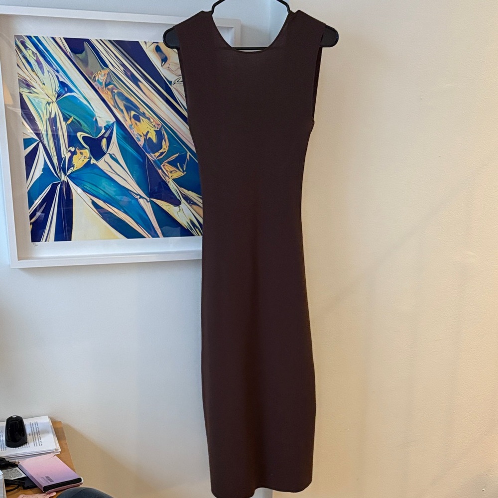 Zara Chocolate Brown Midi Dress